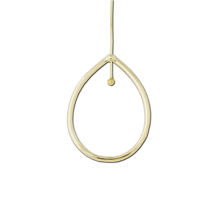 42x32mm Gold Plated Teardrop Hoop with Hole