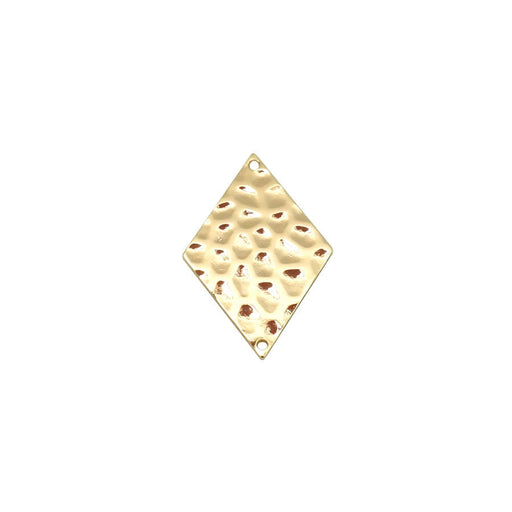 26mm Gold Plated Hammered Diamond Shape Connector