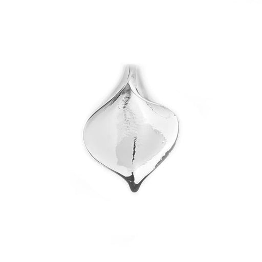 24x30mm Silver Plated Large Leaf Bead Cap