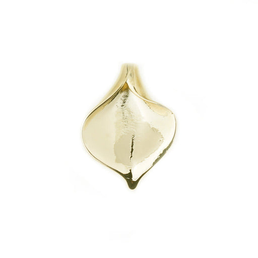 24x30mm Gold Plated Large Leaf Bead Cap