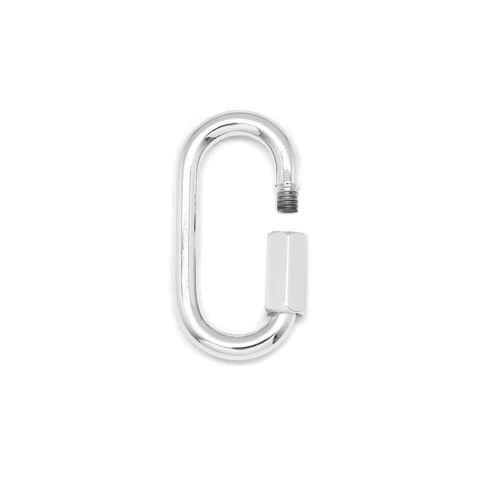 30mm Silver Plated Jewelry Carabiner with Lock Clasp or Pendant