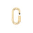 30mm Gold Plated Jewelry Carabiner with Lock Clasp or Pendant