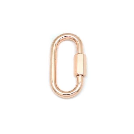 30mm Rose Gold Jewelry Carabiner with Lock Clasp or Pendant