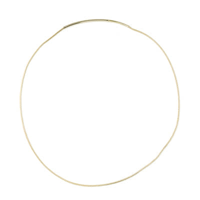 18-Inch Gold Plated Snake Chain Necklace with Tube Clasp