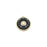 13mm Black Enamel Gold Plated Round Rhinestone Center Charm