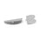 30mm Rhodium Plated Brass Textured Crimp End (1 Pair)