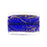 19mm Blue and Gold Foil Glass Rectangle Bead (5 Pieces)