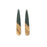 9x44mm Wood & Black Resin Long Drop Focal Piece Pendant Charm (1 Pair)