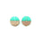 15mm Wood & Sea Blue Resin Disc Bead (1 Pair)