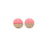 15mm Wood & Pink Resin Disc Bead (1 Pair)