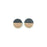 15mm Wood & Navy Blue Resin Disc Bead (1 Pair)