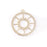 29mm Gold Plated Sun Dial Charm/Pendant