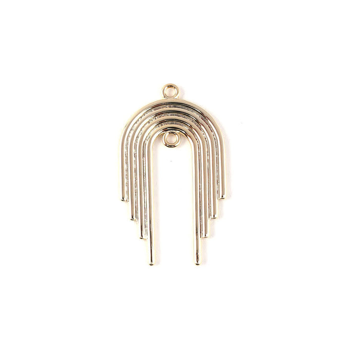 30mm Gold Plated Multi Layer Arched Charm/Pendant