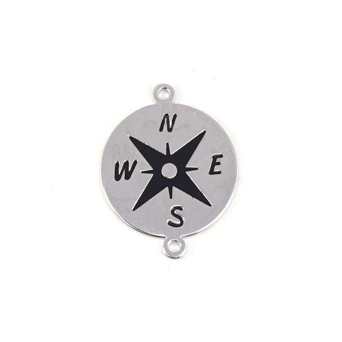 26mm Rhodium Plated North-South Connector