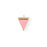 20mm Coral Enamel Gold Plated Triangle Charm