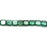 6mm Luster Iris Atlantis Green Two Hole Tile Czech Glass Beads by CzechMates