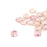 6mm Luster Transparent Topaz Pink Two Hole Tile Czech Glass Beads by CzechMates