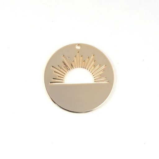 25mm Gold Art Deco Horizon Sunset Charm/Pendant