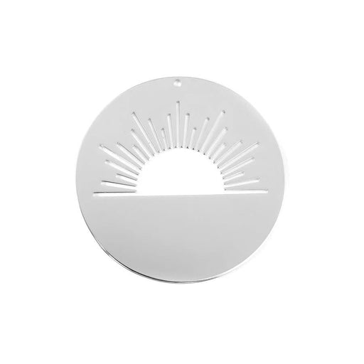 40mm Rhodium Plated Art Deco Horizon Sunset Charm/Pendant