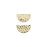 20x10mm Gold Plated Textured Half Circle Pendant/Connector