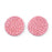 Coral Pink Handmade Woven Rattan Straw Disc Pendant/Connector (1 Pair)