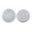 Silver Handmade Woven Rattan Straw Disc Pendant/Connector (1 Pair)
