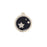 22mm Gold Plated Star Charm with Black Enamel