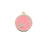 22mm Gold Plated Star Charm with Coral Enamel