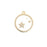 22mm Gold Plated Star Charm with White Enamel