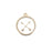 22mm Gold Plated Crossed Arrows Charm with White Enamel