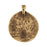 23mm Antique Brass Textured Round Charm
