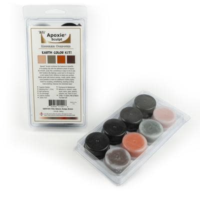 Apoxie Sculpt Color Kits Earth: Pink/Bronze/Orange/Natural - Limited Edition