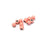 3mm Pink Coral Enamel Tube Bead (10 Pieces)
