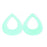 52x45mm Large Pear Shape with Cutout Acrylic Component Set - Lucite Green (1 Pair)