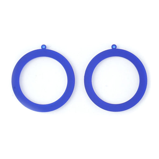 50mm Hoop with Top Loop Acrylic Component Set - Navy Blue (1 Pair)