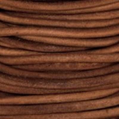 1.5mm Natural Light Brown Round Leather Cord (2 Meters)