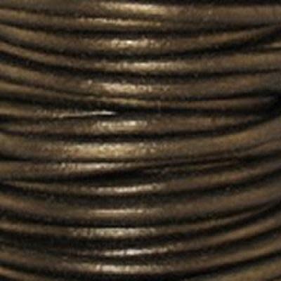 1.5mm Metallic Gauriya Round Leather Cord (2 Meters)