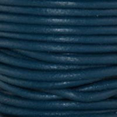 1.5mm Iris Blue Round Leather Cord (2 Meters)