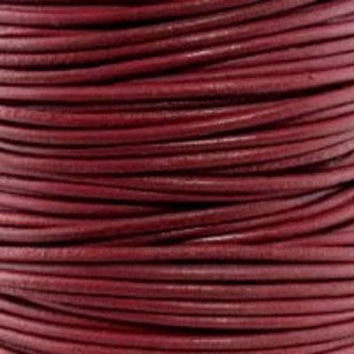 1.5mm Corida Red Round Leather Cord (2 Meters)