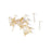 4mm Gold Plated Brass Flat Pad Post Earrings (20 Pieces)