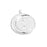 16mm Moon with Crystals Silver Plated Brass Charm/Pendant