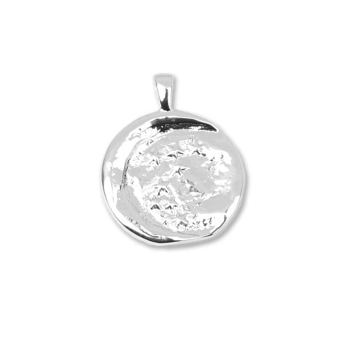 17mm Moon and Stars Silver Plated Brass Charm/Pendant