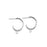 22mm Antique Silver Semi Hoop With Loop Earrings (1 Pair)