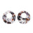 30mm Brown & Cream Acetate Circle with Cutout Pendant (1 Pair)