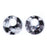 30mm Black & White Acetate Circle with Cutout Pendant (1 Pair)
