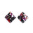 18mm Multi Color Acetate Small Diamond Shape Pendant (1 Pair)