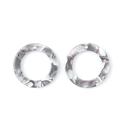24mm Grey Acetate Ring (1 Pair)
