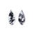 36x16mm Black and White Acetate Teardrop Pendant (1 Pair)