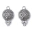 25x15mm Crystal Embellished Ornate Drop Charm/Pendant in Rhodium Plating from the Glam Collection (2 Pieces)