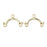 28x17mm Arched Connector in Gold Plating from the Deco Collection (1 Pair)